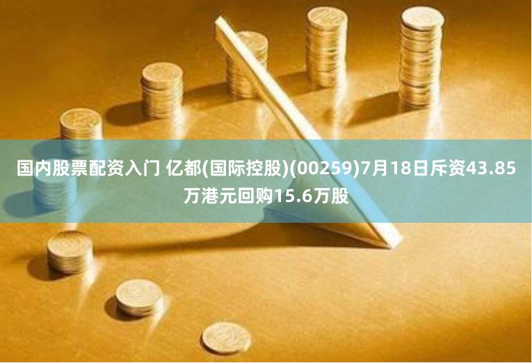 国内股票配资入门 亿都(国际控股)(00259)7月18日斥资43.85万港元回购15.6万股