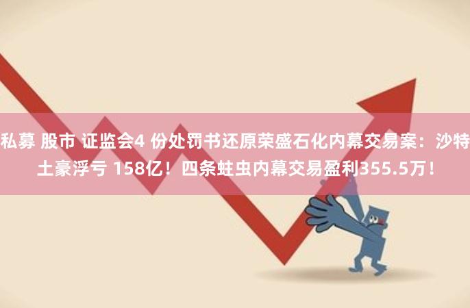 私募 股市 证监会4 份处罚书还原荣盛石化内幕交易案：沙特土豪浮亏 158亿！四条蛀虫内幕交易盈利355.5万！