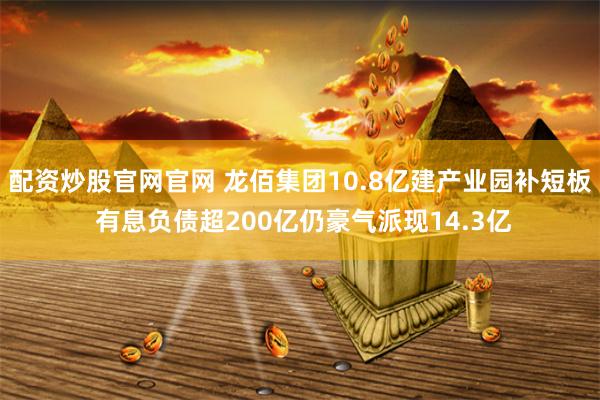 配资炒股官网官网 龙佰集团10.8亿建产业园补短板 有息负债超200亿仍豪气派现14.3亿