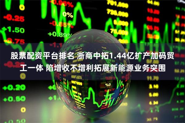 股票配资平台排名 浙商中拓1.44亿扩产加码贸工一体 陷增收不增利拓展新能源业务突围
