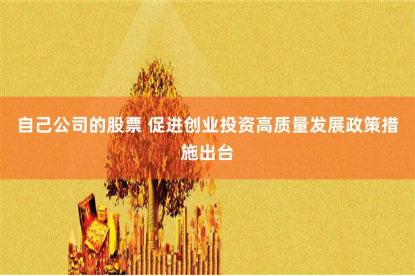 自己公司的股票 促进创业投资高质量发展政策措施出台